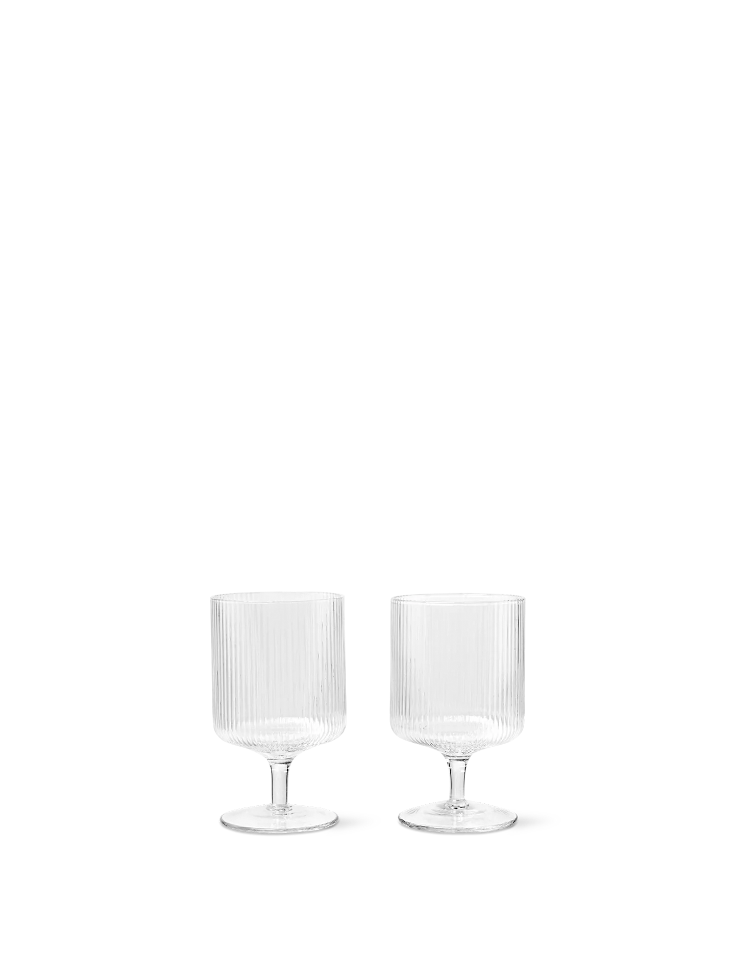 Ripple Wine Glasses - Set of 2 - Clear