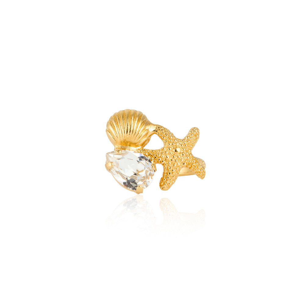 CS SEASCAPE RING / CRYSTAL GOLD JUSTERBAR