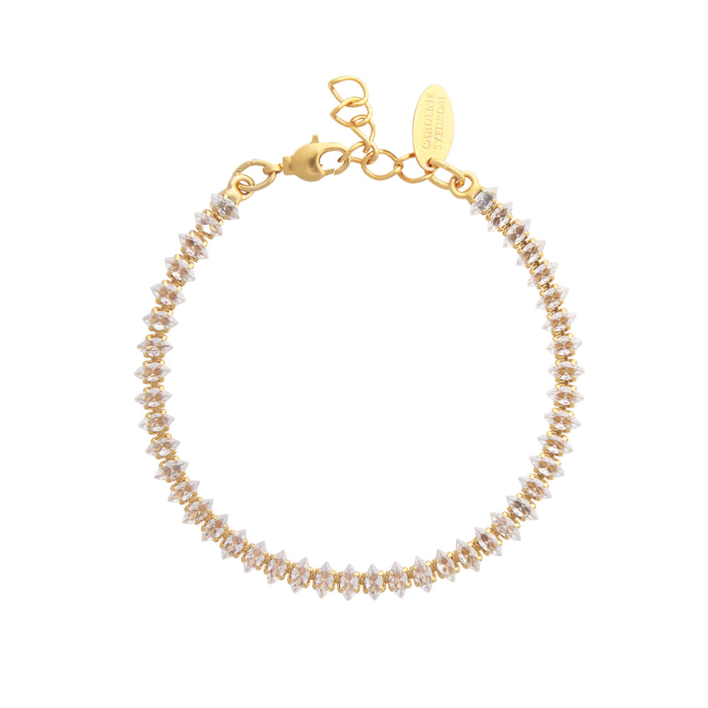 CRYSTAL NAVETTE BRACELET GOLD CRYSTAL