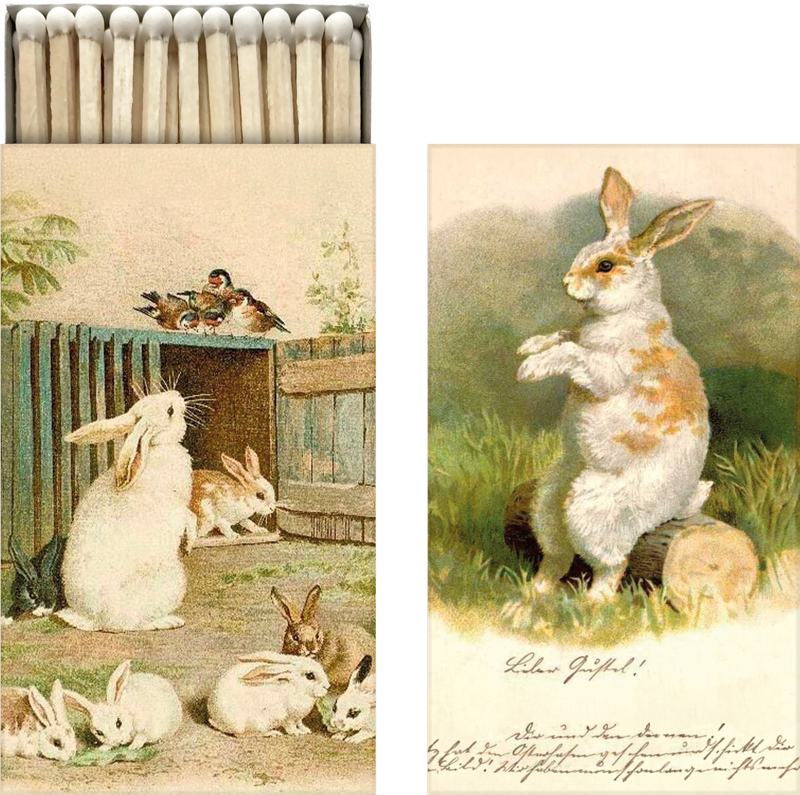 Tändsticksask Kaniner Strax i lager