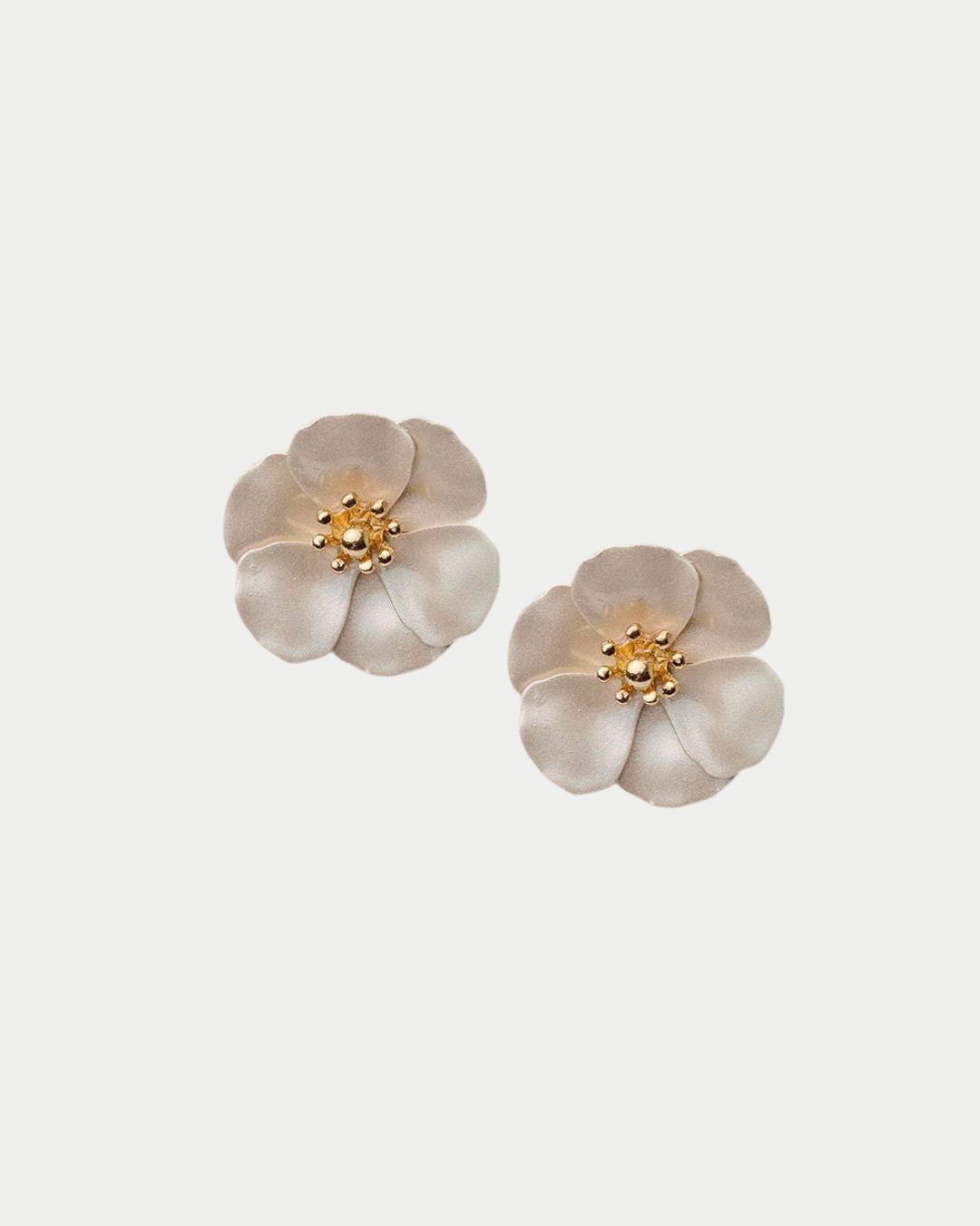 FLOWER SMALL EARRINGS NOUGAT