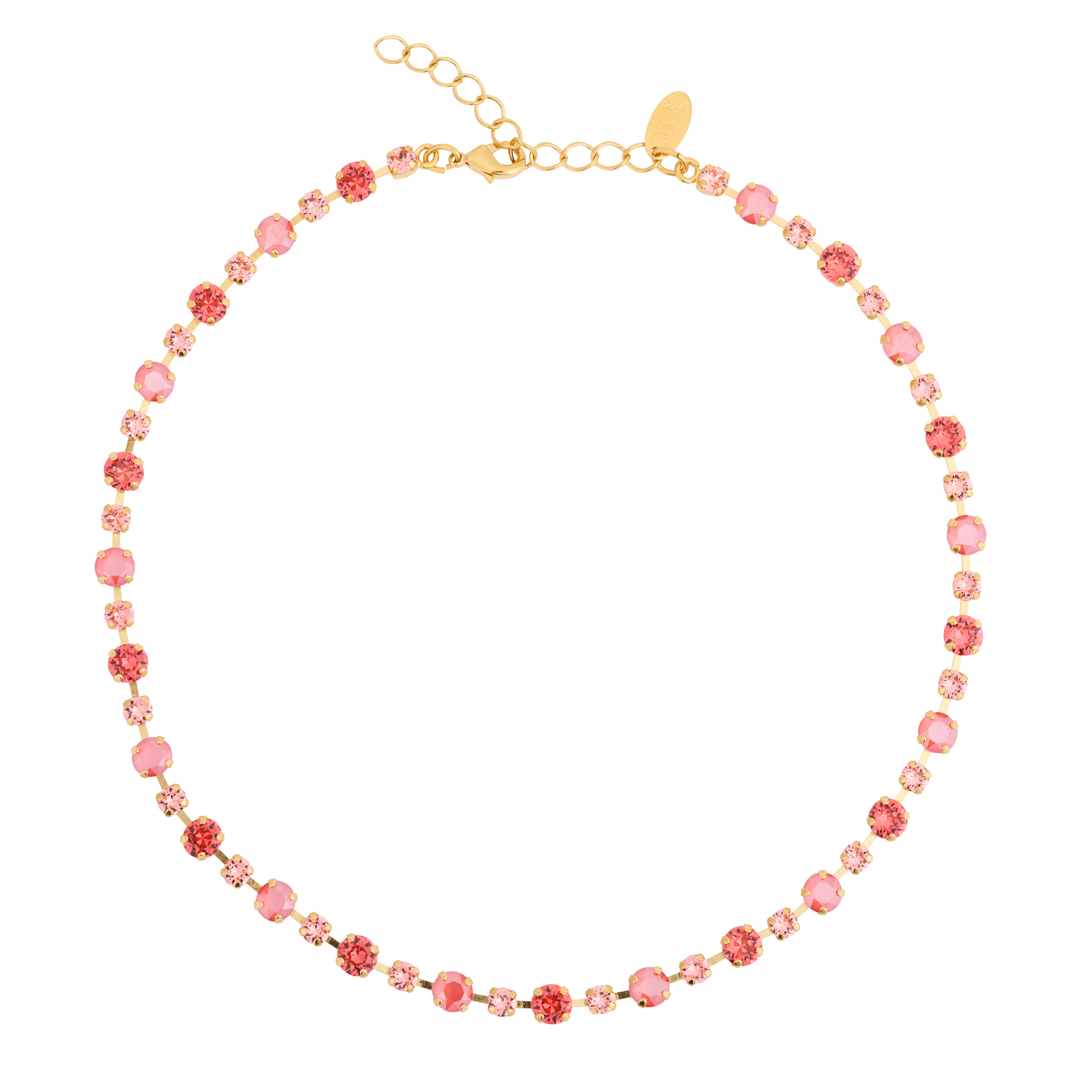 CS CALANTHE NECKLACE / LIGHT CORAL COMBO GOLD