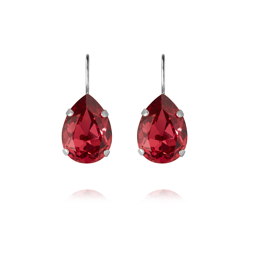MINI DROP CLASP EARRINGS  MULBERRY RED