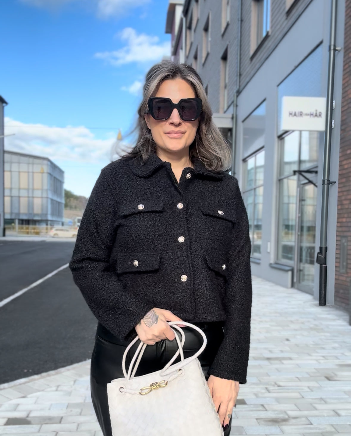 Posh Boucle Jacka Svart