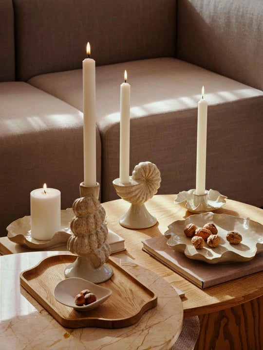 Cori Deco Plate White Cream Ø24