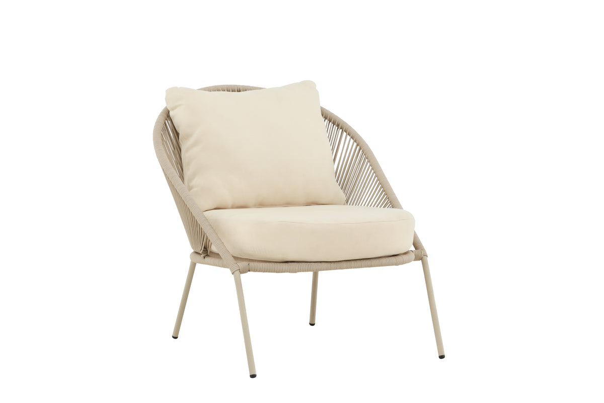 LINDOS Loungefåtöljer Beige 2 st i lager 16/3 förhandsbeställ