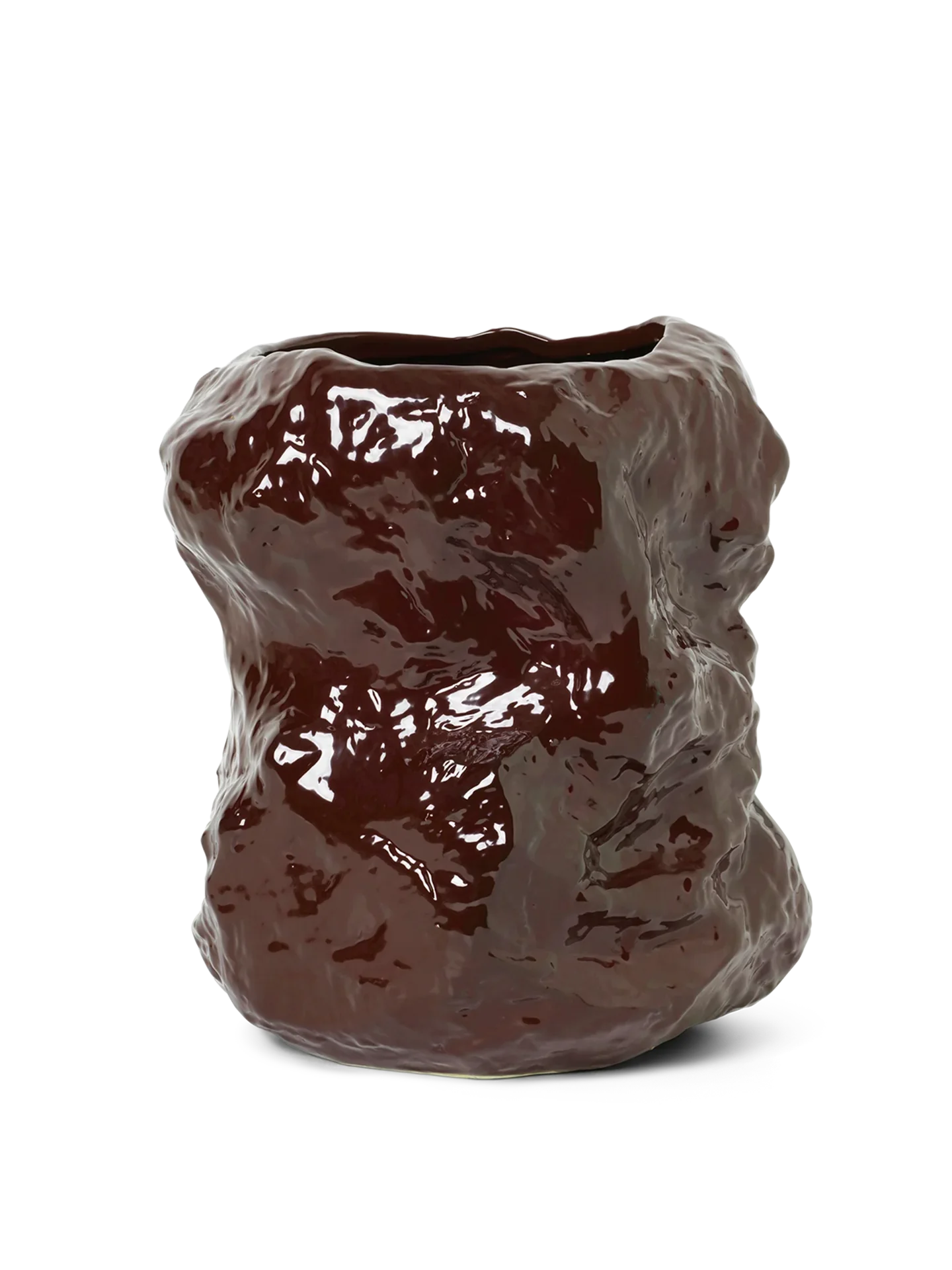 Tuck vase red Brown hämtas