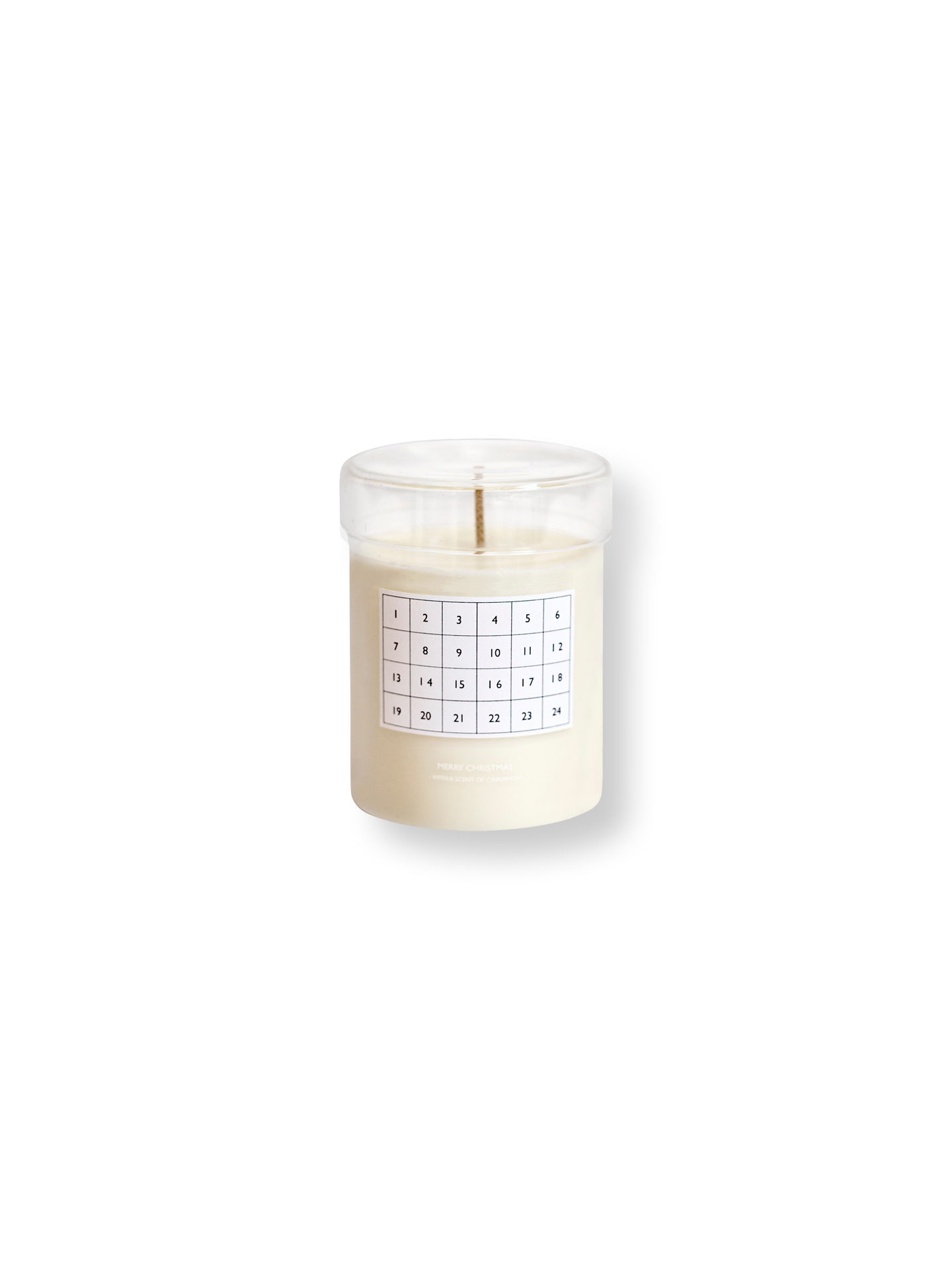 Scented Candle - Calendar - White