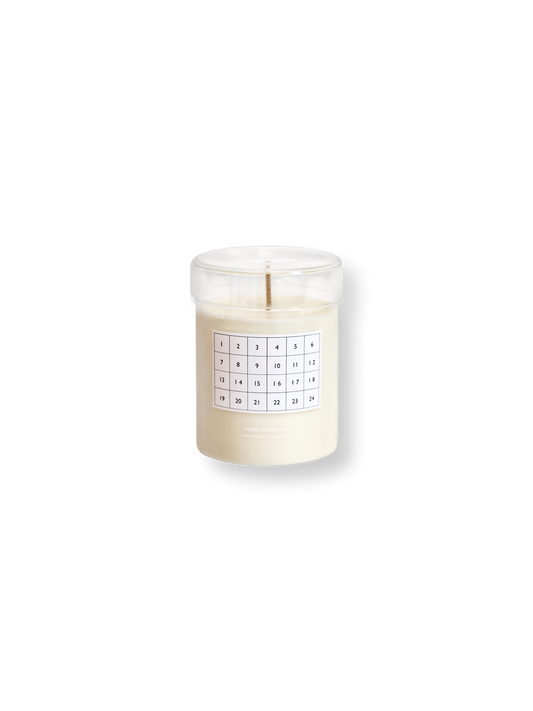 Scented Candle - Calendar - White