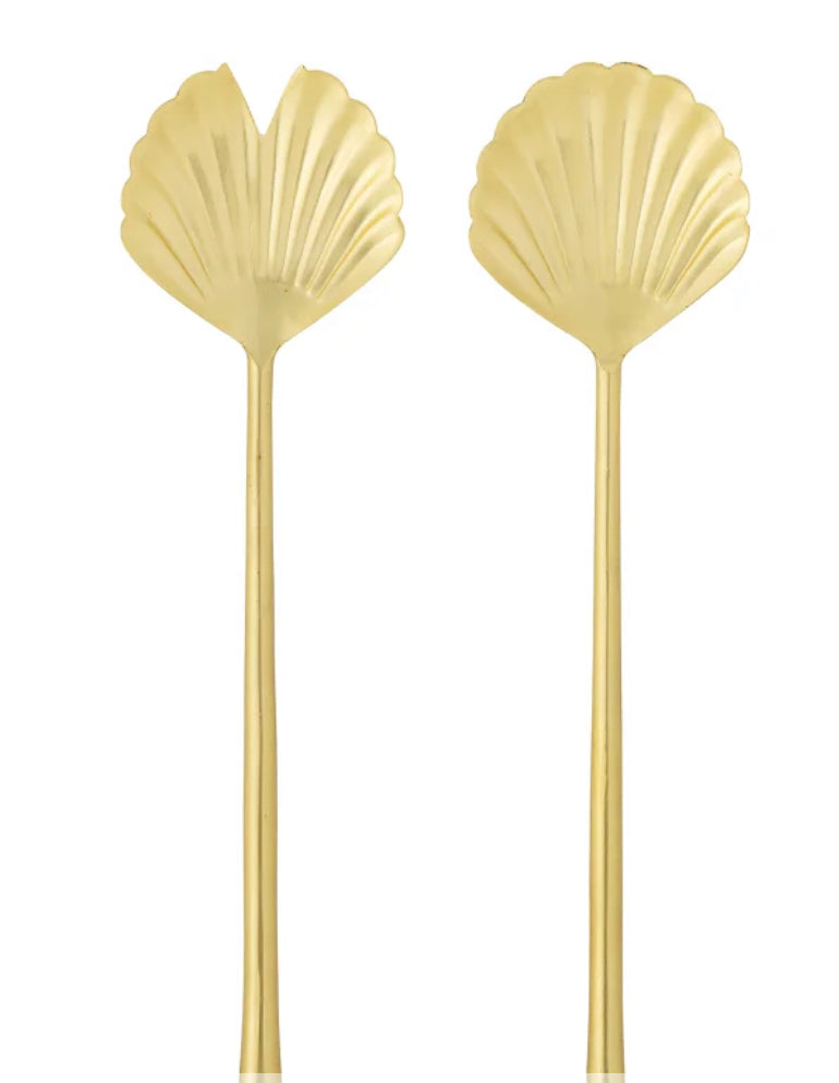 Loreta salladsset, guld, rostfritt stål