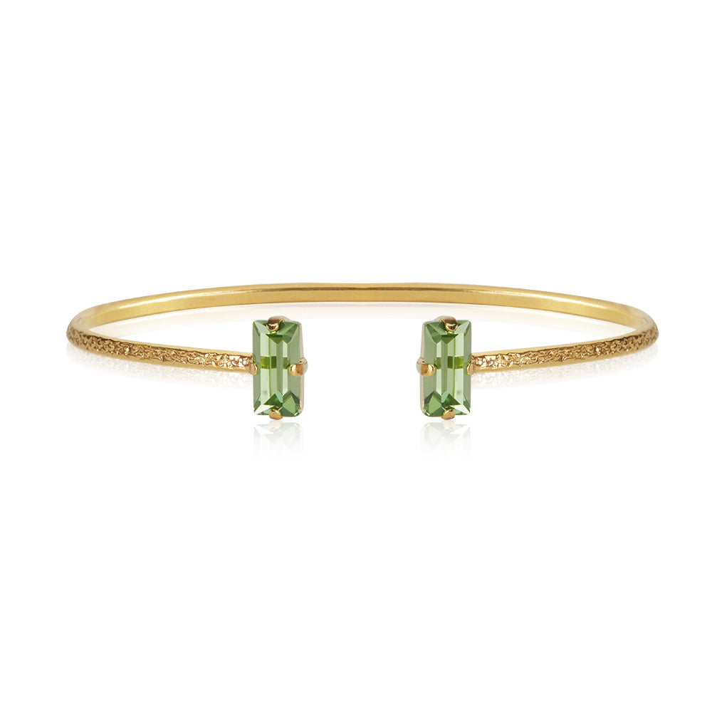 BAGUETTE BRACELET RHODIUM PERIDOT