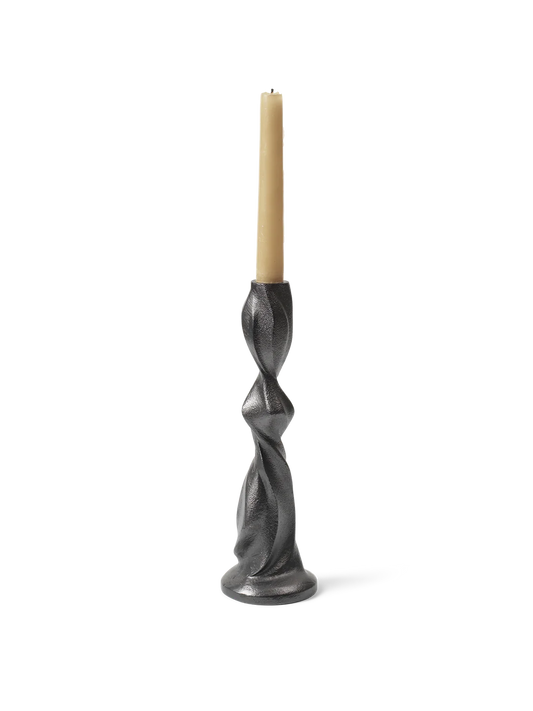 Ferm Living Gale Candle Holder - H25 - Blackened Aluminium