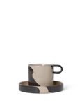 Load image into Gallery viewer, Inlay Cup with Saucer - Sand/Brown
