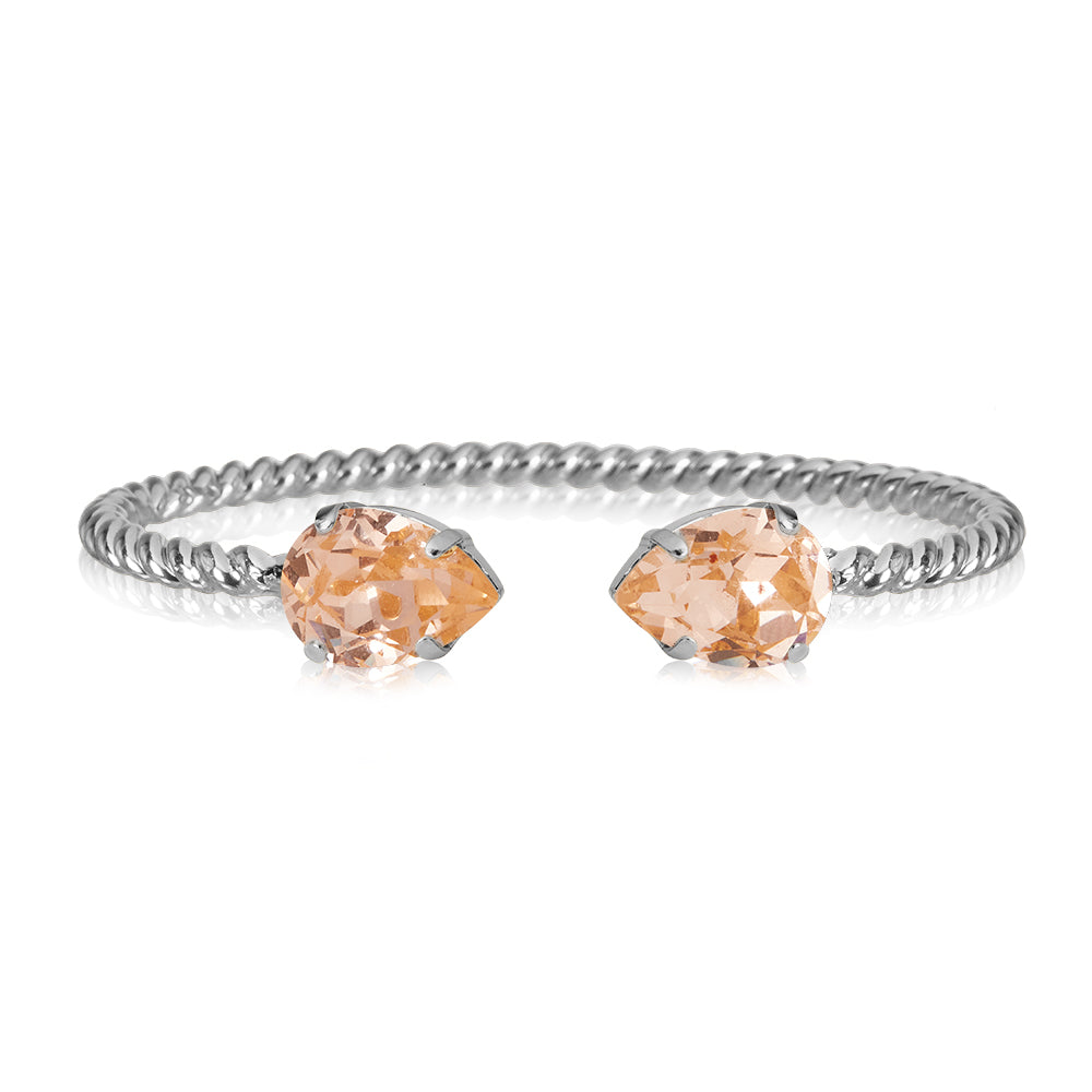 MINI DROP BRACELET RHODIUM LIGHT PEACH