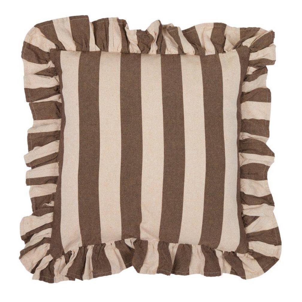 Stripe wide kuddfodral Brun