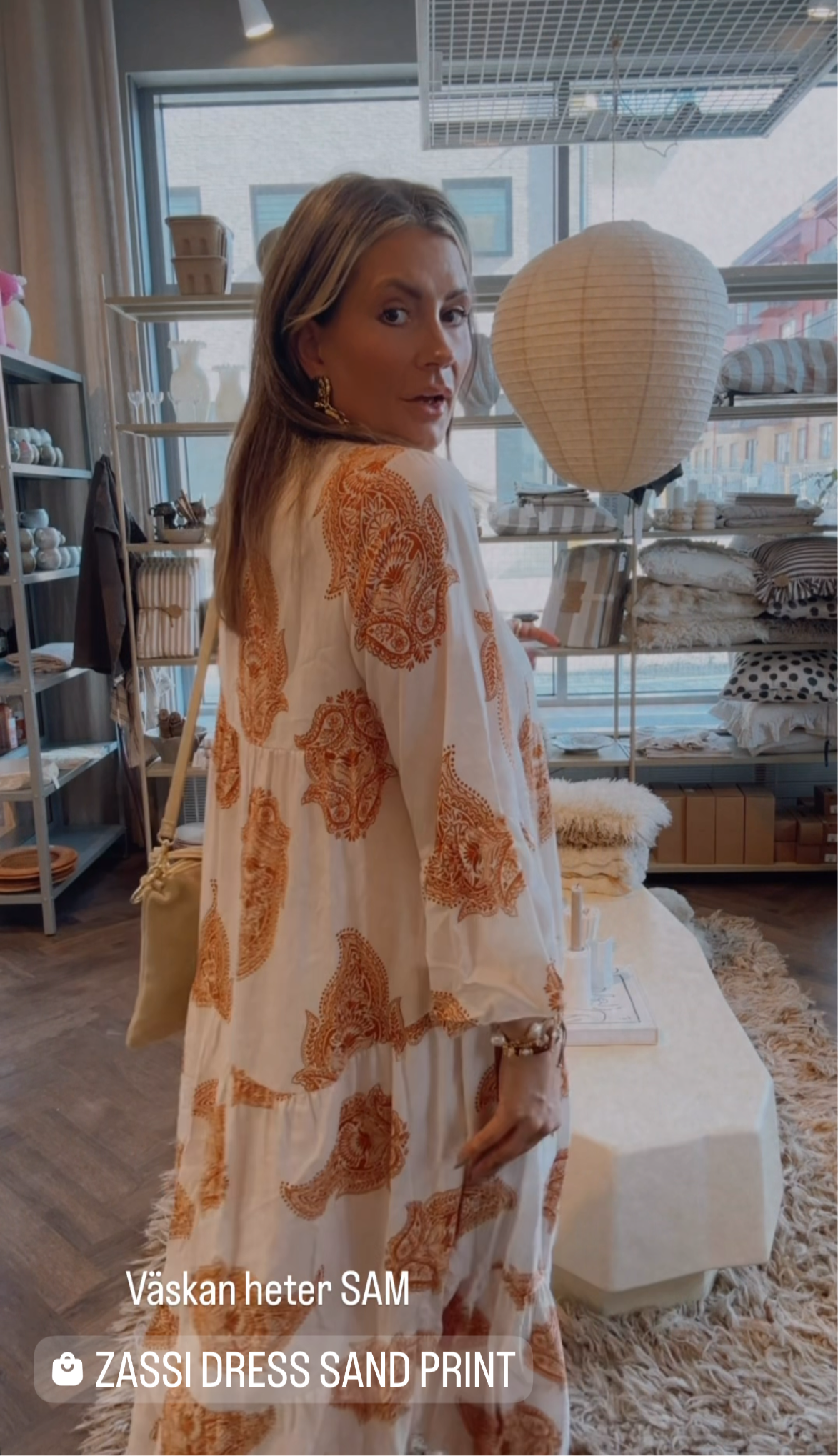 Zassi dress SAND PRINT