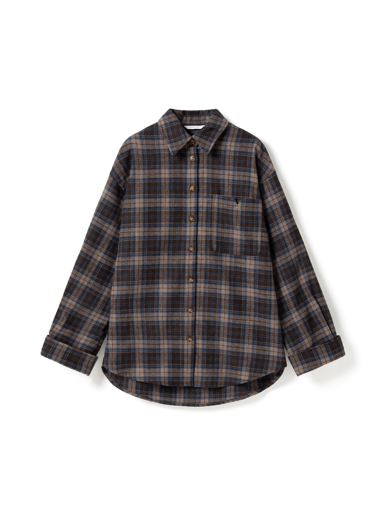 Marlon Shirt Brown Blue Check