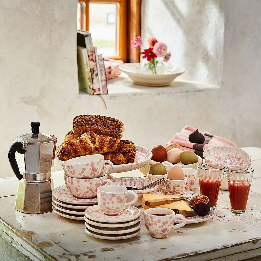 Spruzzi rosa äggkopp