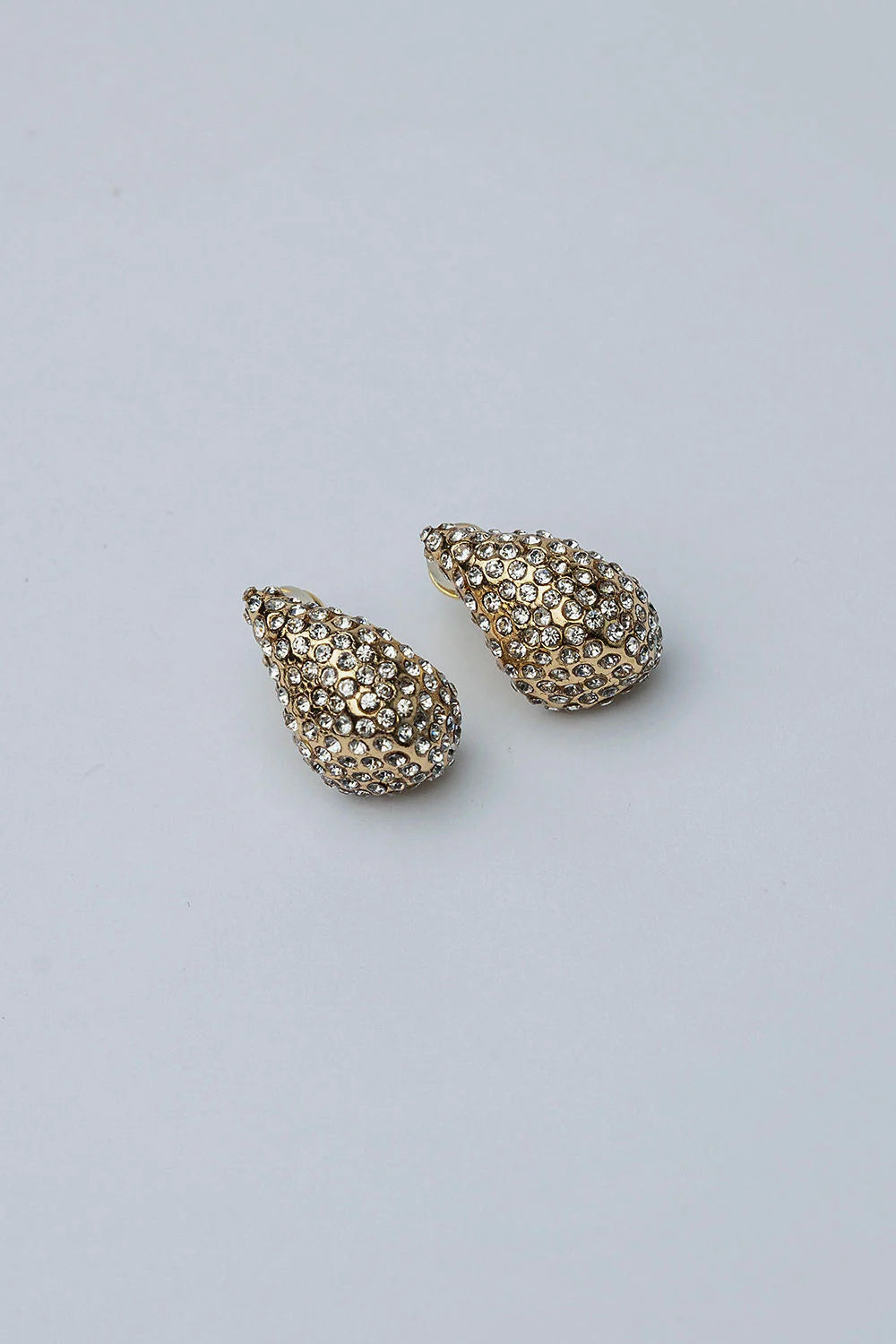 DROP STONE EARRINGS GOLD