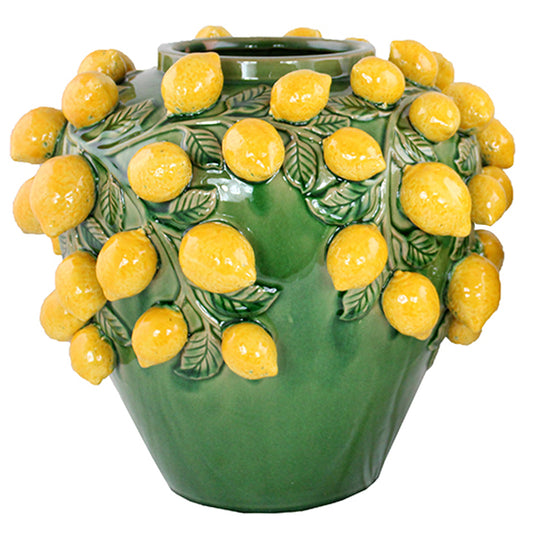 Citron Glaserad Urna, Medium (Hämtas i butik)