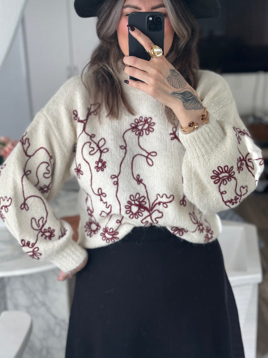 Minny Stickad kofta Beige