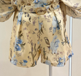Load image into Gallery viewer, Flowy shorts Soft Yellow & Blue

