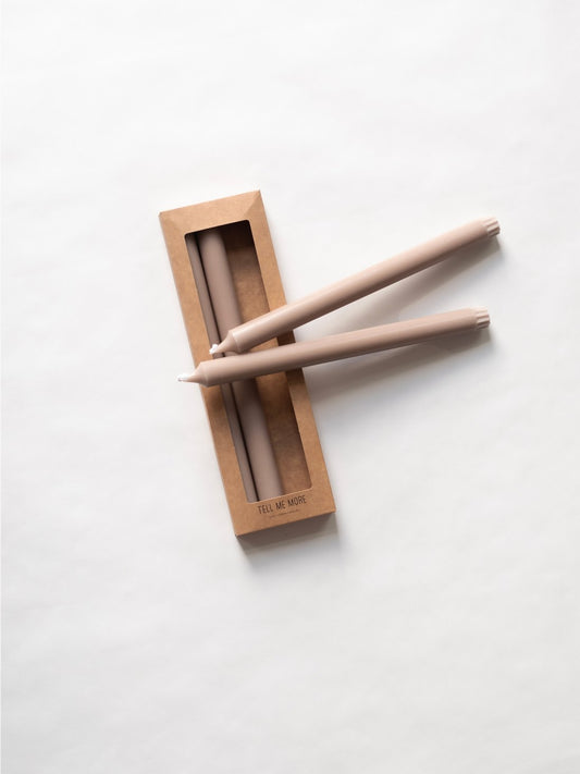 Stearinljus beige