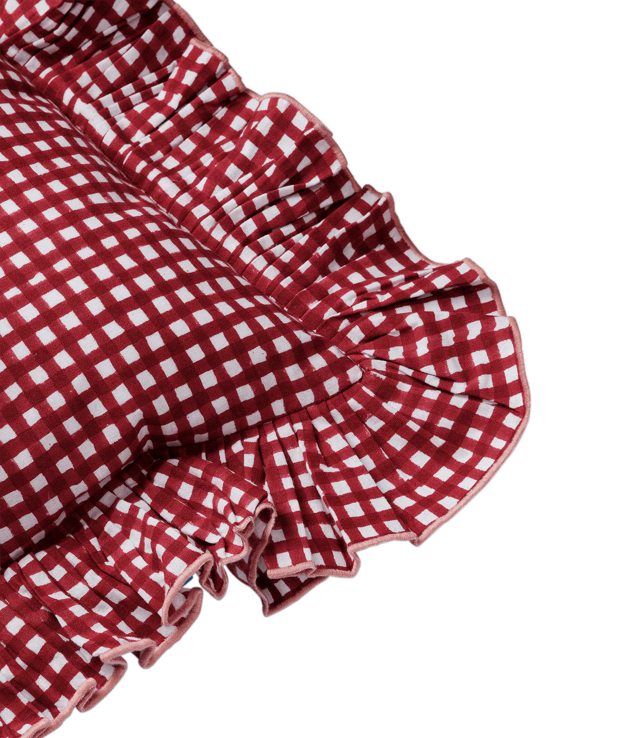 Vichy cushion cover - Burgundy 40x40 cm