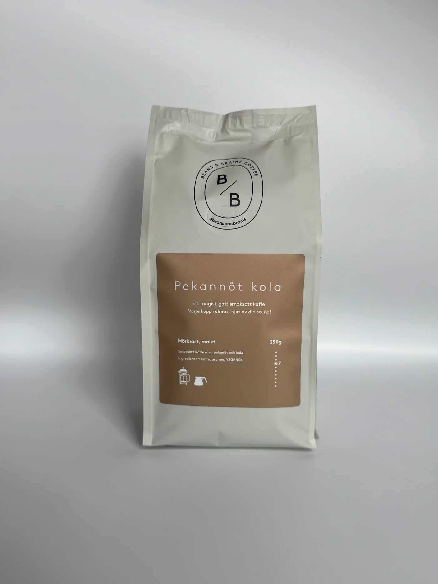 Pekannöt kola - Smaksatt kaffe - mörkrost malet