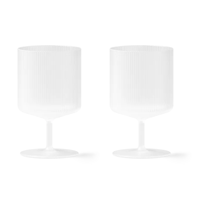 Ripple Wine Glasses - Set of 2 - Frosted