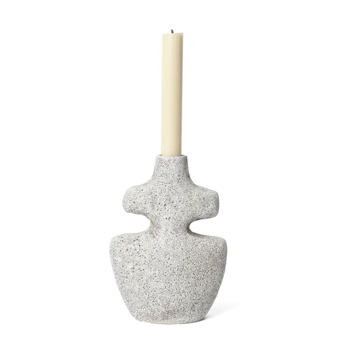 Yara Candle Holder - Medium - Grey Pumice