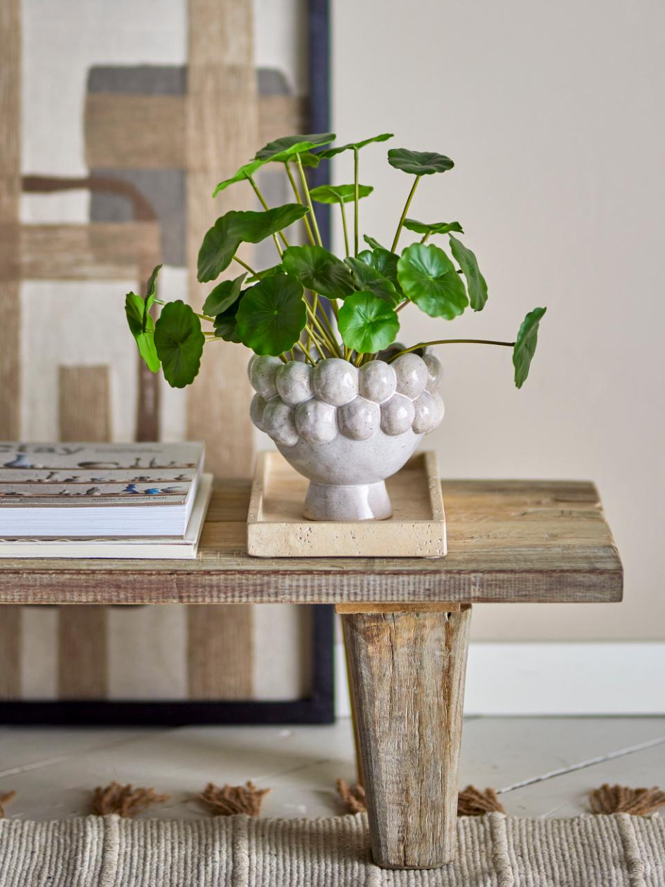 Flowerpot, Grey, Stoneware