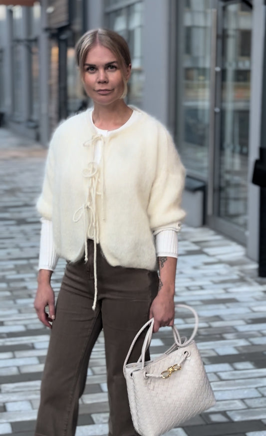 Mohair cardigan cremevit