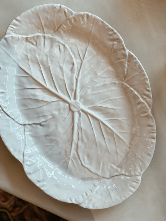 Cabbage beige ovalt fat 43 cm ( skickas ej)