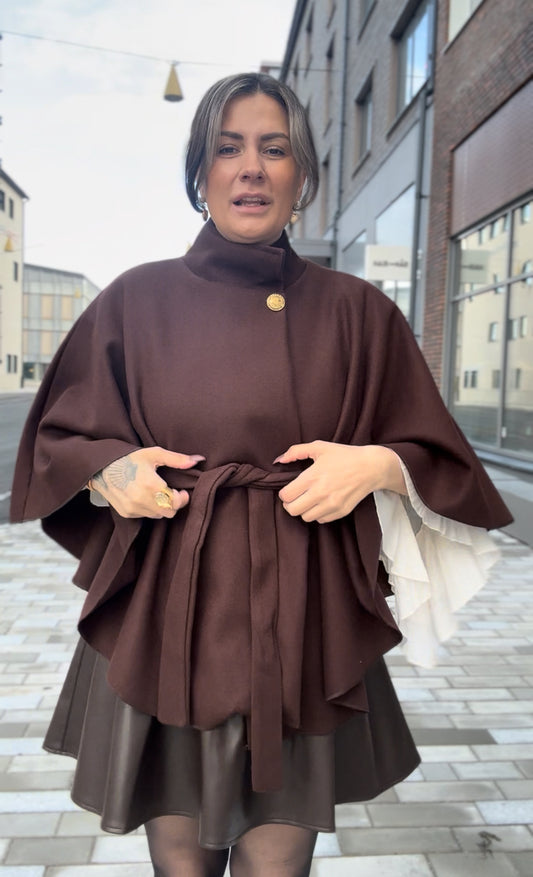 Poncho brun