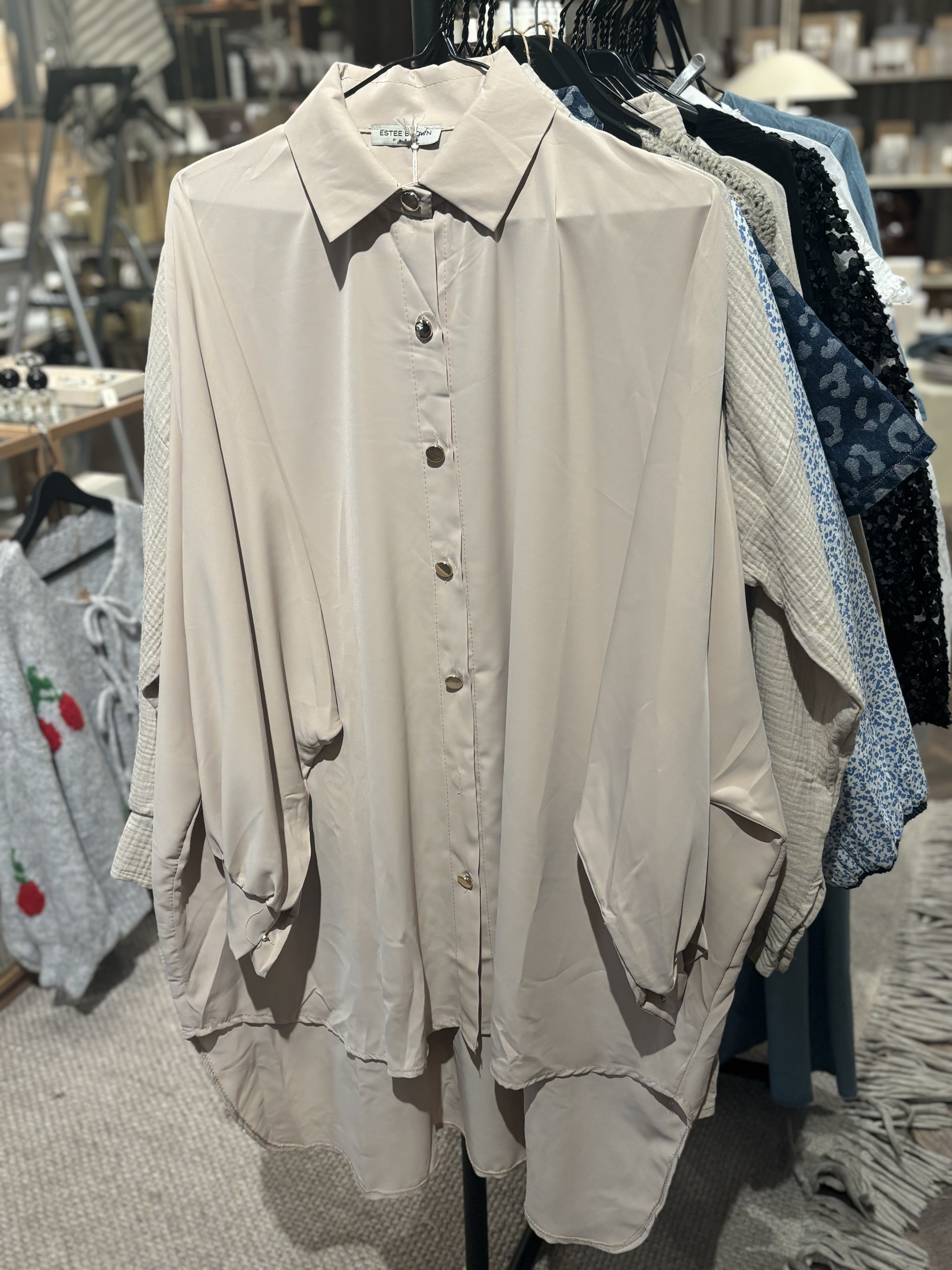 MILLY Skjortklänning Beige