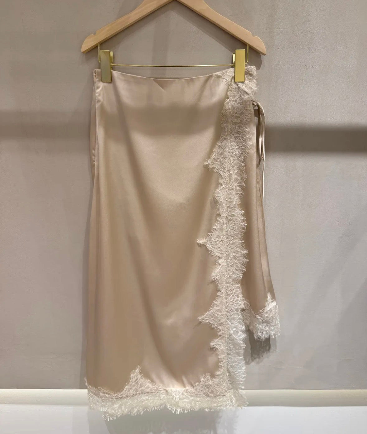 Omlottkjol Spets Pearl Beige