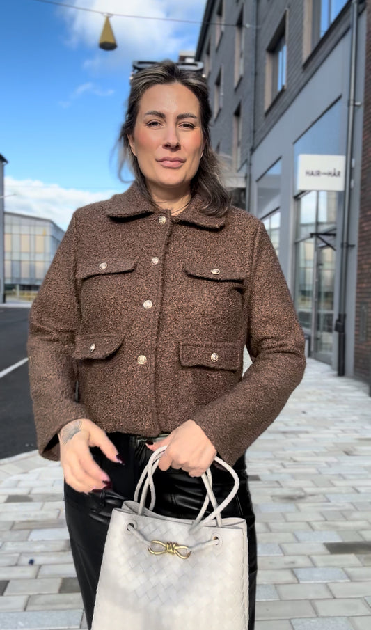 Posh boucle jacka Brun
