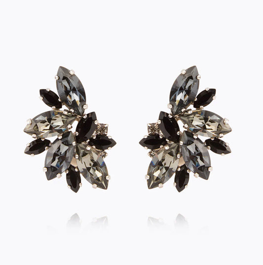 Iris earcuffs gold black combo