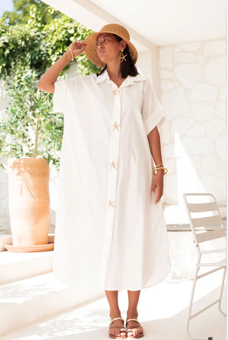Seastar dress vit