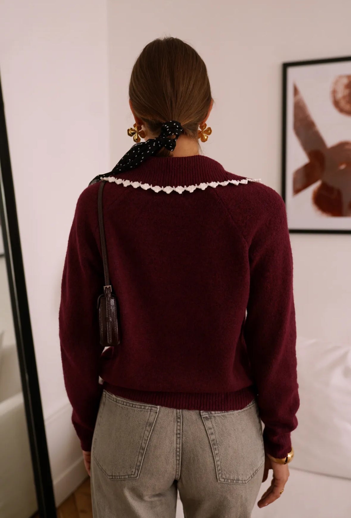 Lana cardigan med krage