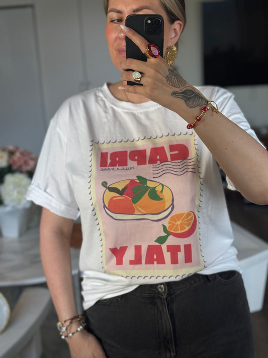T-shirt Capri Italy Vit