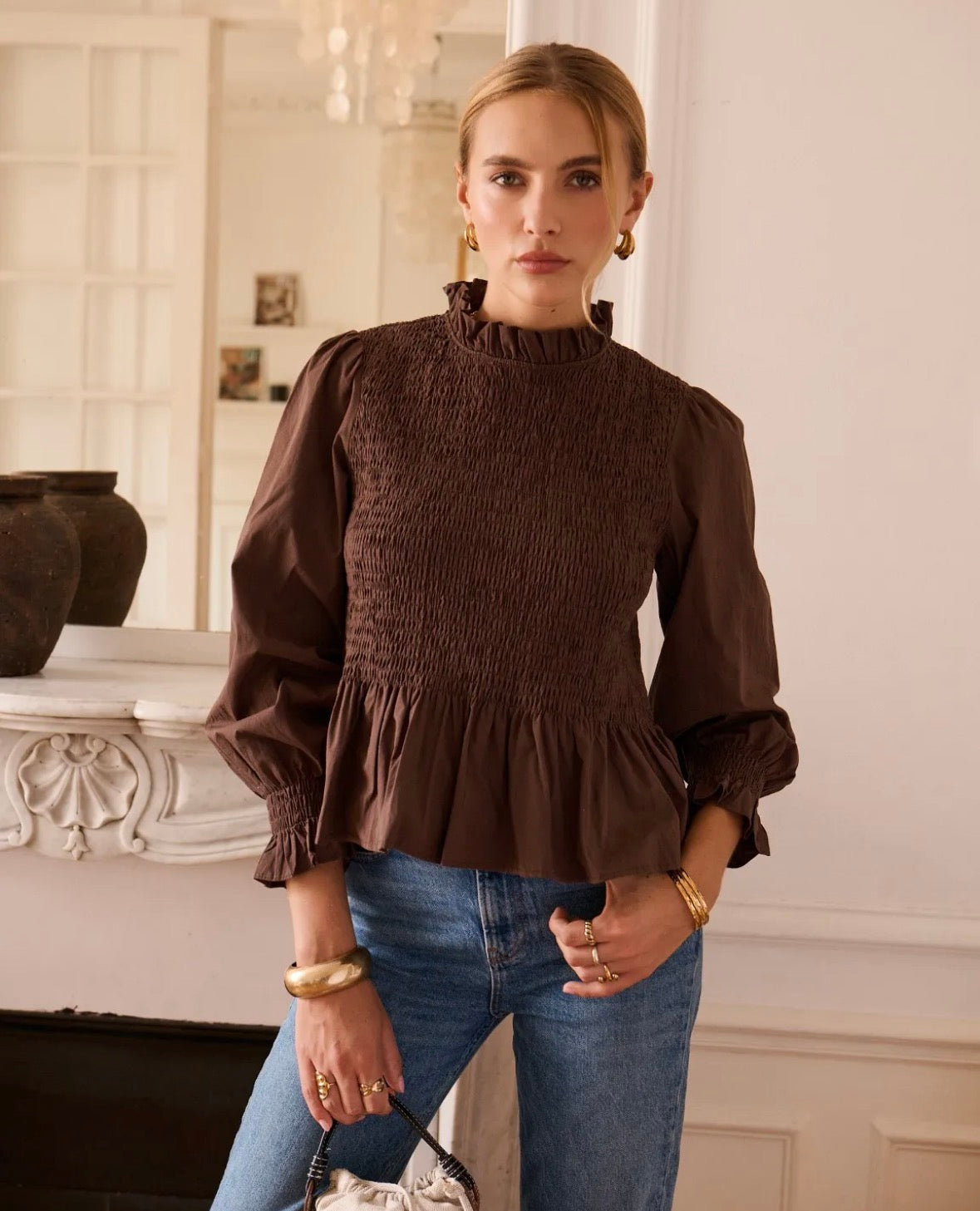 Ellen Smockblus Choklad