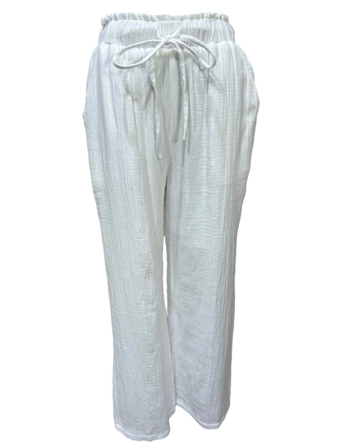 Celine Byxor i Bomullsmuslin Vit