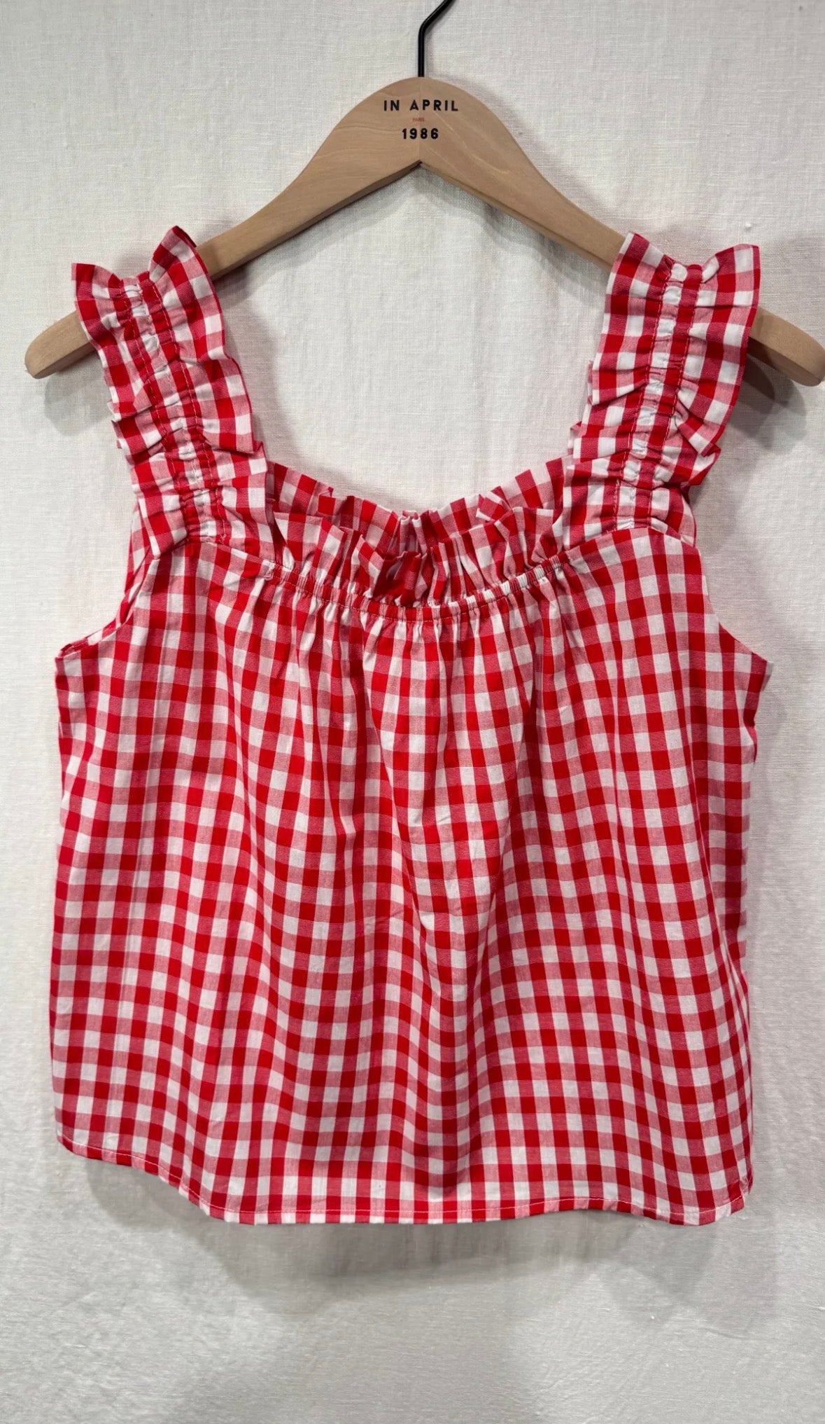 Vichy top Röd