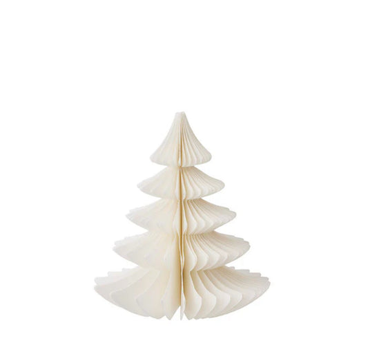 Gran i papper Tree Pine H16cm Cream