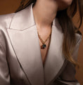 Load image into Gallery viewer, Lydia chain necklace gold black Diamond
