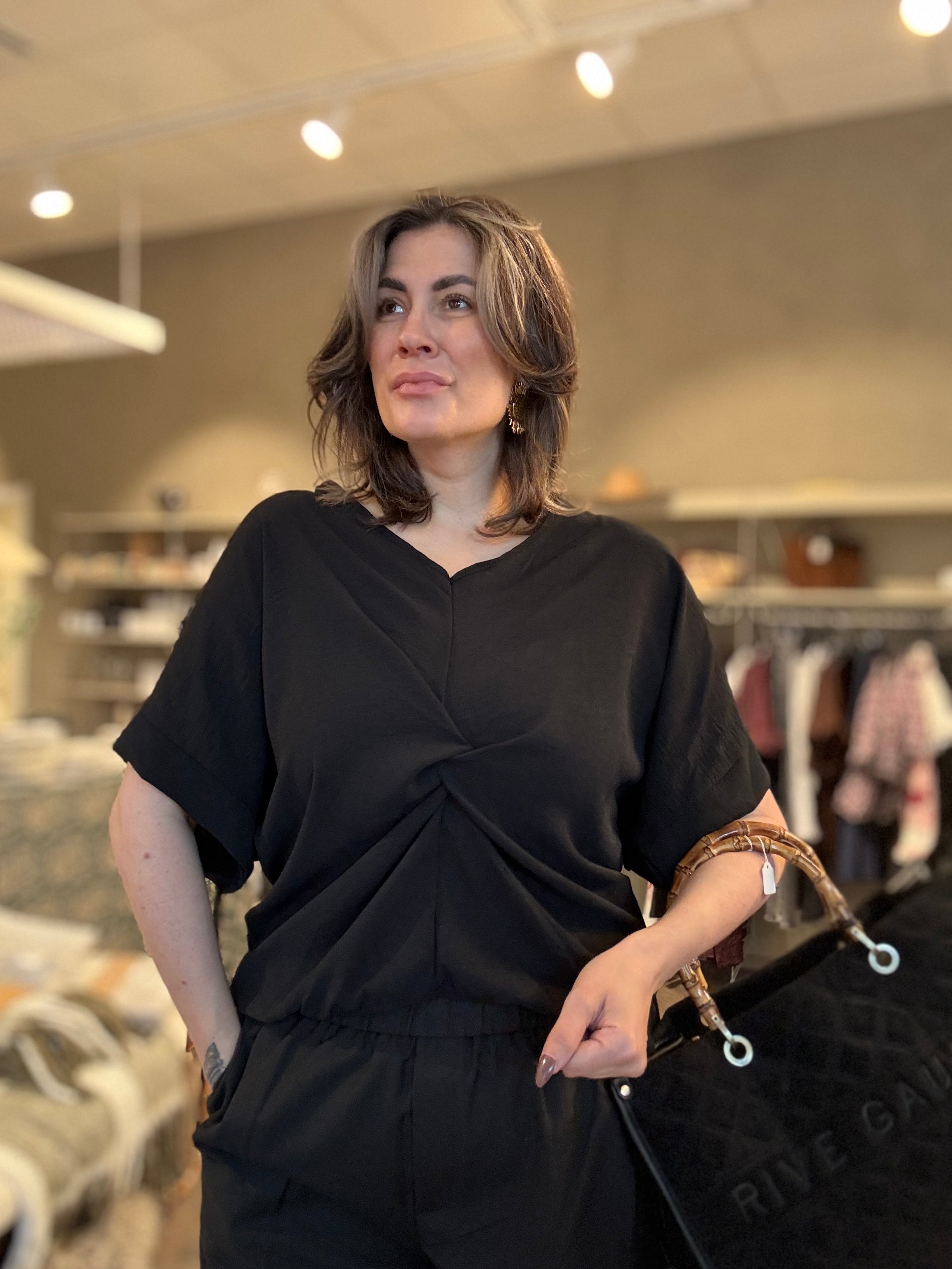 Top rose omlott svart