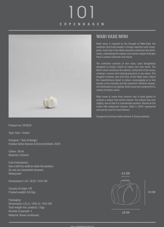 Wabi Vase, Mini - Birch