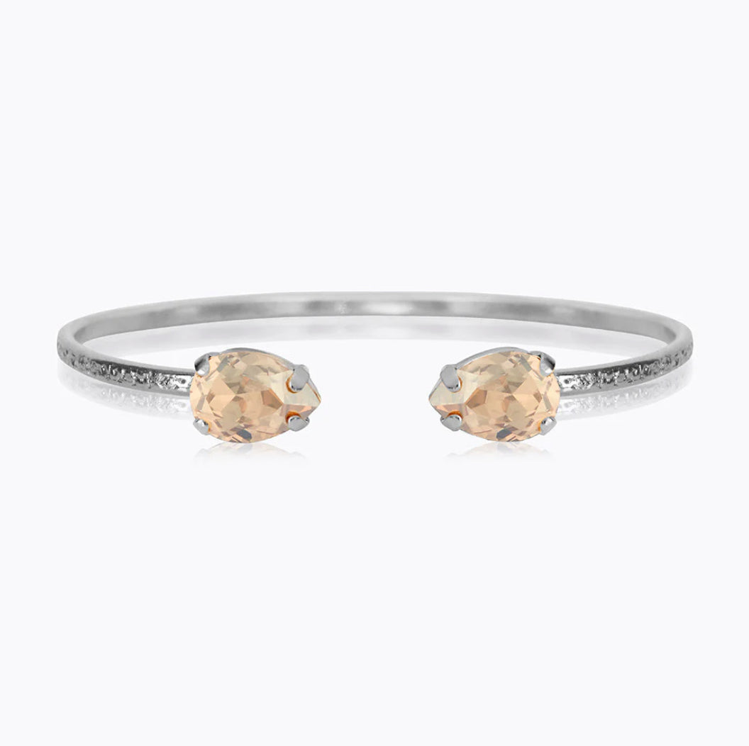 Petite drop bracelet Golden shadow Rhodium